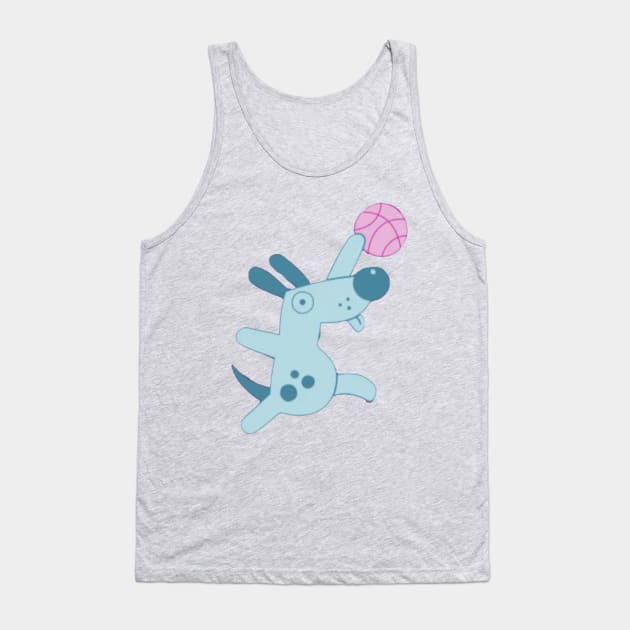 Mabel Pines Ballin' Dog Tank Top by Polka Toons